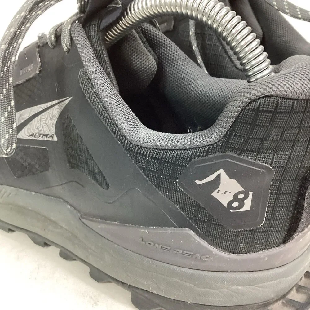 Altra Lone Peak 8 Men Sz 9 Black Zero Drop Wide Hiking/Outdoor/Trail AL0A85NC020